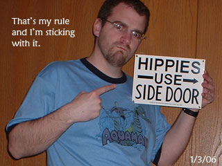 Hippies Use Side Door